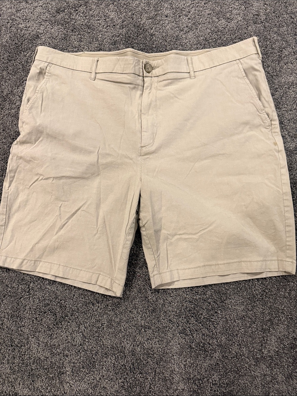 Marc Anthony Men's Flat Front Chino Shorts - Light Khaki